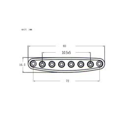 Peças de guitarra elétrica, ponte de metal, corda através de corpo, ferrolhos, placa de substituição - Image 4