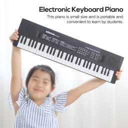 Teclado eletrônico digital de música, 61 teclas, crianças, multifuncional, piano elétrico para estudante, função de microfone, instrumento musical - Image 3