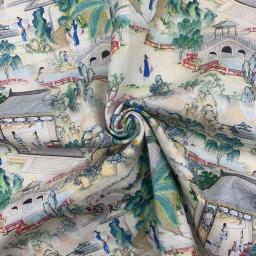 Estilo Chinês Tecido de Costura para Crianças, 100% Algodão, Tecido Vestido, Pintura a Cores, Impresso, DIY, 110cm Largura - Image 3