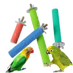 Animais de estimação pássaro mascar brinquedos papagaio poleiros suporte plataforma gaiola brinquedo pata moagem brinquedos limpos para paraqueet mordidas paraqueet produtos para animais de estimação - Image 1