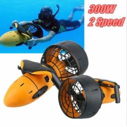 Impermeável elétrico subaquático Scooter, hélice de dupla velocidade, mergulho autônomo, piscina de água, equipamento ao ar livre, 300W - Image 1