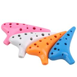 12-buraco ocarina resina de plástico alto c tuning ocarina novo 12-hole multicolorido flauta adulto instrumento infantil 1pc - Image 1