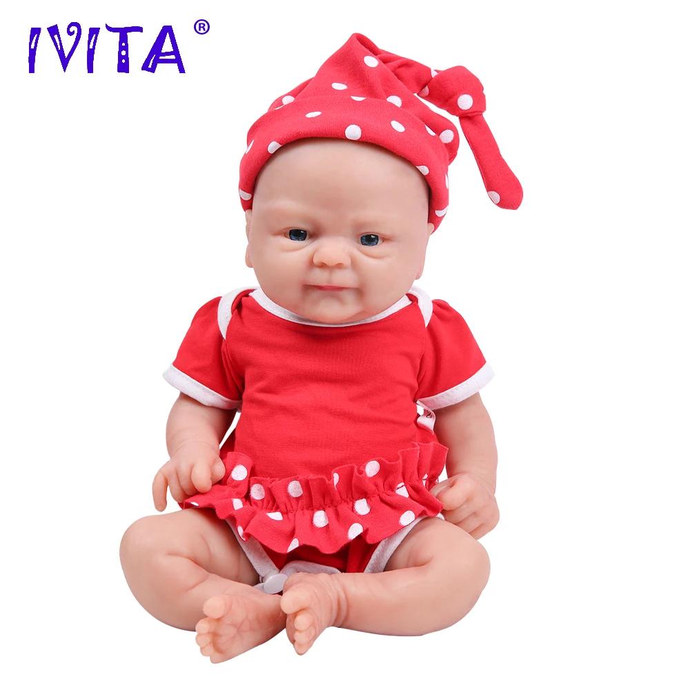 Ivita 14 polegada 1.65kg corpo inteiro silicone bebe reborn boneca macio realista bebê diy brinquedos em branco realista menina bonecas do bebê para crianças - Image 1