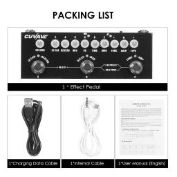 Cuvave efeito de guitarra pedal cubo bebê multifuncional guitarra elétrica combinado atraso chorus phaser reverb multi efeitos pedal - Image 5