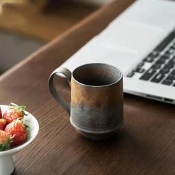 Kucuba hommi novas facas artesanais estilo japonês, copo de café vintage, caneca de cerâmica chá à noite, conjunto retrô xícara de café - Image 5