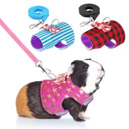 Conjunto de arreios para coelho, coletes e coletes para animais pequenos, hamster, furão, coelho, coelho, alça peitoral - Image 1