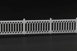 1 Metro HO Escala 1:87 Cerca Edifício Branco Modelo De Parede Trens Diorama Acessório - Image 3
