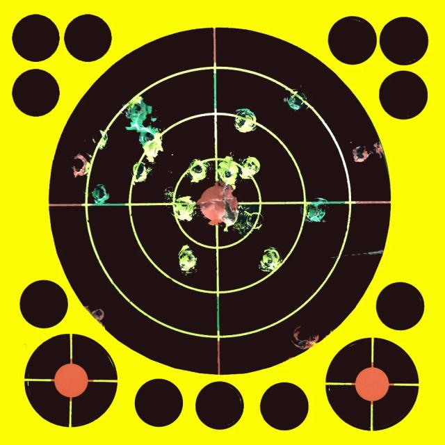 Peixe Autoadesivo de 8"x8" com Efeito de Respingo em Três Cores - Adesivo para Tiro com Olhos de Boi, Pacote com 10 Unidades