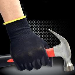 Luvas de segurança de poliuretano, Luvas de algodão revestido Nylon, Palm revestido luvas para trabalho mecânico, Carpenter Repairment Supplies, 10 Par, 30 Par - Image 3