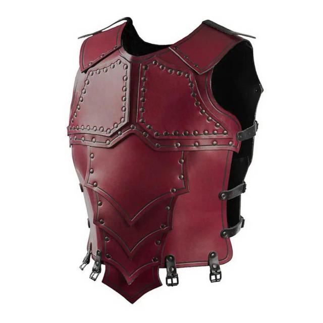 Colete Armadura Medieval Ajustável para Homens - Traje de Guerreiro Equestre para Cosplay e Festas Temáticas