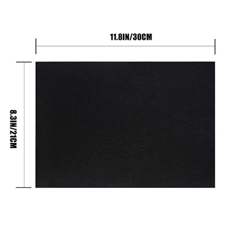 Folhas adesivas de tecido de feltro preto com cola para costas para artesanato e arte e56c - Image 1