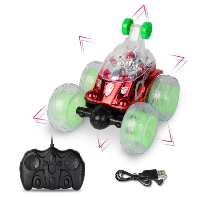 Carro de Controle Remoto Graffiti Stunt com Rolagem 360° e Recarga 2.4GHz para Crianças