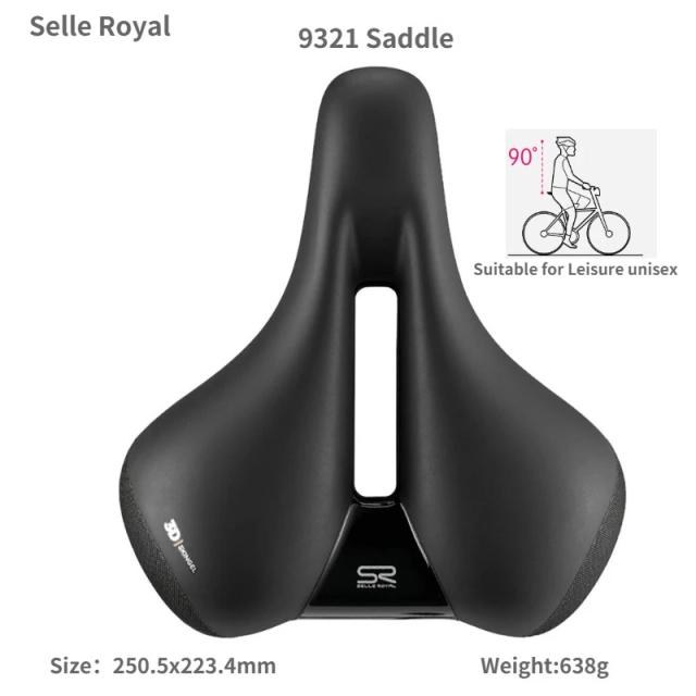 Sela de Ciclismo Selle Royal 5130 5131 9320 9321 para MTB - Almofada Oca em Silica Gel, Respirável e Confortável