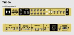 Cabeça de amplificador de guitarra grand valve, estilo jxs120 100w na cor preta el34/6l6, interruptor selecionado preamp 12ax7x4 tubo de potência 4 x el34 - Image 5