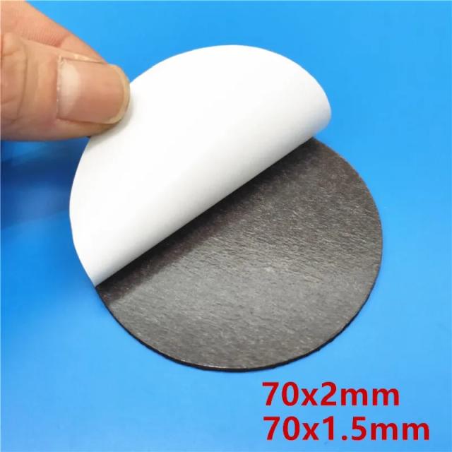 Pontos de Ímã Auto-Adesivos Flexíveis 70mm x 2mm para Artesanato e Decoração de Escritórios e Casa