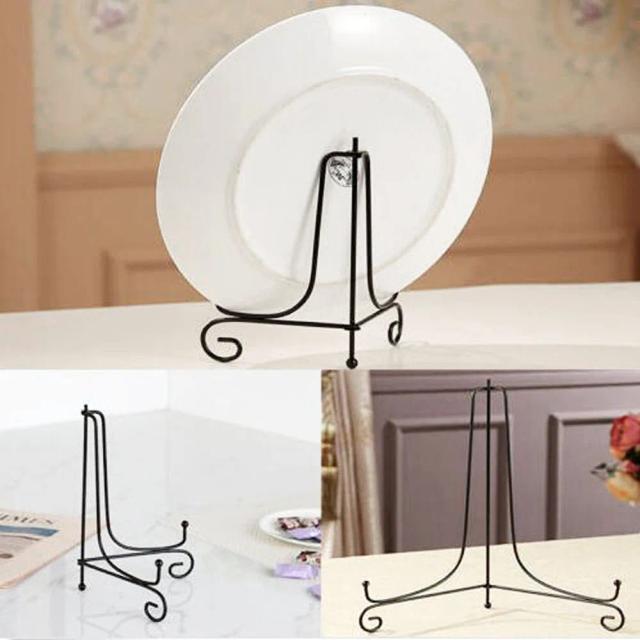 Suporte de Ferro Decorativo para Exibição de Placas, Tigelas, Pratos, Arte e Fotos de 4" a 12"