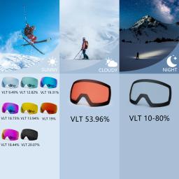 Juli profissional óculos de esqui magnéticos camadas duplas lente anti-nevoeiro uv400 grande máscara de esqui óculos de snowboard para homens - Image 3