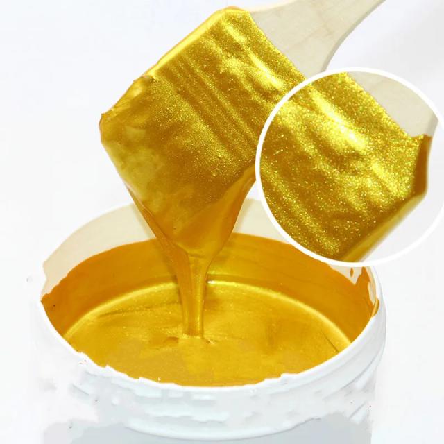 Tinta Dourada Brilhante à Base de Água para Madeira e Metal - Ecologicamente Amigável, 60g