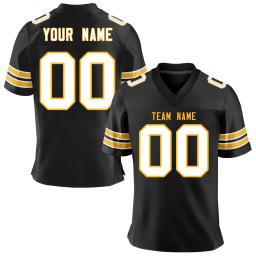 Jersey de futebol americano para homens e jovens, impresso nome da equipe e número camisa de futebol, treinamento ao ar livre, Rugby Jersey, presente para fãs, design personalizado - Image 2