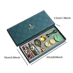 Carimbos kit caixa de vedação de cera convite de casamento à noite decorativo cera mergulhando pote conjunto carimbando placas derreter embalagem artesanato suprimentos - Image 2