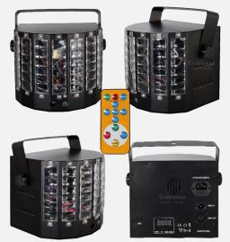 Controle remoto dj led rgbw butterfly com luz laser efeito floral, profissional para casa, entretenimento, festa de discoteca - Image 3