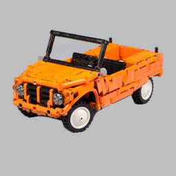 Buildmoc 733 pçs carro esportivo caber MOC-29654 mehari laranja supercarro pilotos veículos diy modelo blocos de construção tijolos brinquedos presente crianças - Image 2