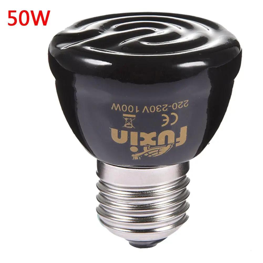 25w/50w/75w/100w e27 lâmpada de aquecimento de animais de estimação de cerâmica infravermelho distante lâmpada de aquecimento de animais de estimação aquecedor de lâmpada de cerâmica - Image 1