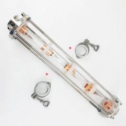 Torre de destilação od50.5 de 1.5 '(38mm) para fabricação de vinho doméstico, altura 385mm, torre de vidro de alta qualidade de 5 camadas. destilador de luar - Image 5