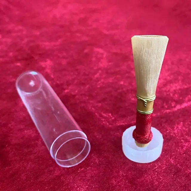 Palheta de Fagote Artesanal com Estojo - Resistência Média, Venda de 1 Unidade