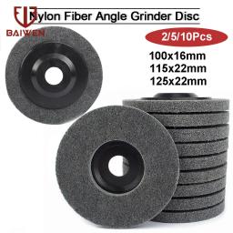 Roda de polimento de fibra de nylon, disco abrasivo não tecido, rebolo para metal, 4-5 ", 100mm, 115mm, 125mm - Image 1