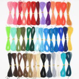 10 metro 1mm 40 cores mix encerado corda de algodão beading cabo corda para diy jóias descobertas acessórios que fazem material pulseira - Image 1