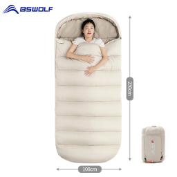 BSWolf Saco de dormir grande para acampamento, leve, 3 estações, solto, amplo, enorme, tamanho longo com forro para adultos, caminhadas, pesca, 캠핑  - Image 1