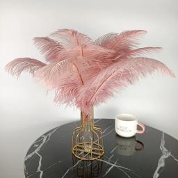 10 pçs/lote penas de avestruz coloridas branco preto pena de avestruz decoração peças centrais de mesa vasos decoração de festa de casamento de feriado - Image 4