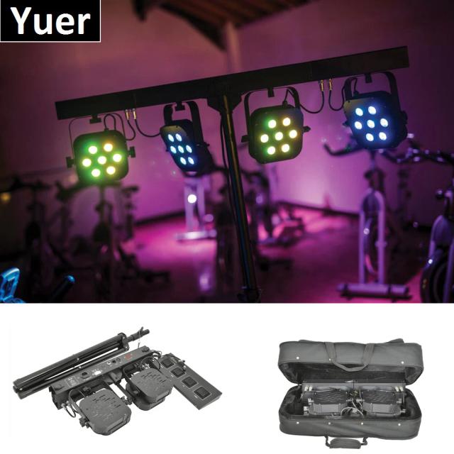 Venda Imperdível de Kits LED Par 7X10W RGBW 4IN1 com Controle DMX 512 e Suporte para Iluminação de Eventos e Casamentos