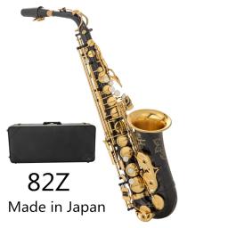Japonya'da yapılaneb alto saxofone latão lacado ouro e plana sax 82z tipo chave instrumento de vento de madeira alta qualidade em estoque - Image 1