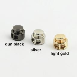 1 pçs metal feixe de corda fivela dupla buracos redonda forma do grânulo fecho para diy roupas saco roupas esportivas cadarço corda peças acessórios - Image 4