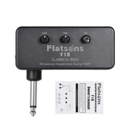 Flatsons f1r mini fone de ouvido amplificador de guitarra com 3.5mm fone de ouvido jack aux entrada plug-and-play acessórios de guitarra - Image 1