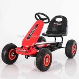 Pedal vai Kart com rodas de borracha infláveis para crianças, 4-Wheeled, Kids, Go Kart, bicicleta ergométrica - Image 5
