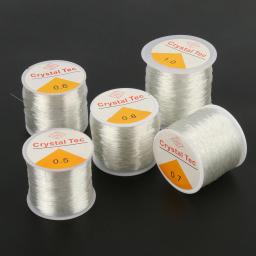 0.5-1mm transparente linha de cristal elástico fio fio de corda de cordão de miçangas para fazer jóias diy colar pulseira acessórios - Image 1