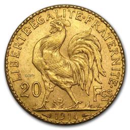 Moedas Comemorativas Francesas para Colecionar, 20 Francos, Ouro 1920, Galo de Marianne, Metal Latão, Copiar Coleção de Moedas, Ww2, Moneda - Image 2