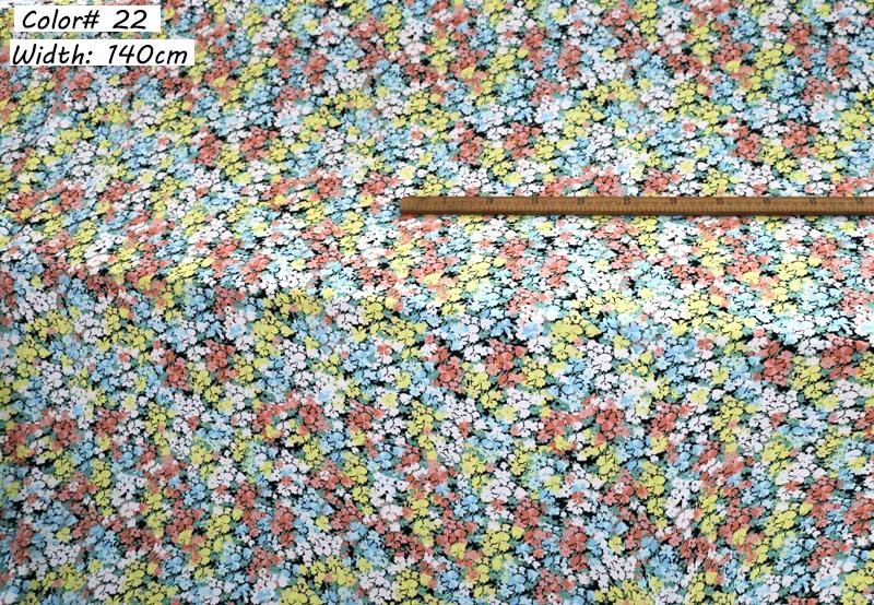 Por metro qualidade viscose popeline tecido vintage geométrico floral pássaros boêmio retalhos rayon material atacado - Image 1
