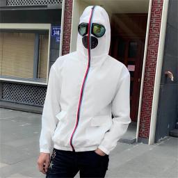 Jaqueta de proteção solar com capuz para homens e mulheres, quebra-vento alienígena fino, óculos, roupa ultra-homem, moda casal, 2023 - Image 5