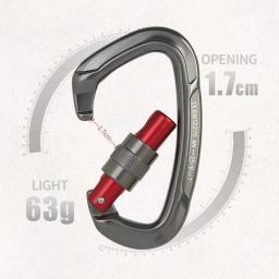 Escalada mosquetão 25kn montanhismo profissional d forma parafuso portão de bloqueio fivela carabiners ascend equipement - Image 3