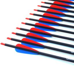 Flecha de carbono para coluna vertebral, flecha de carbono 500 de 28 "/30"/31 "de comprimento com pontas de espinha substituíveis e pontas ajustáveis para arco composto/arco recurvo de arquearia - Image 4
