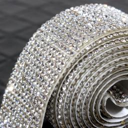 Auto adesivo de cristal strass diamante fita decoração adesivo strass para artes artesanato diy evento decoração do telefone carro - Image 5