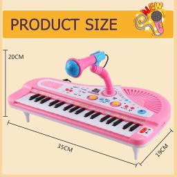 37 teclas crianças piano musical teclado de piano eletrônico brinquedo instrumento musical com microfone para meninos meninas mais de 3 anos de idade - Image 5