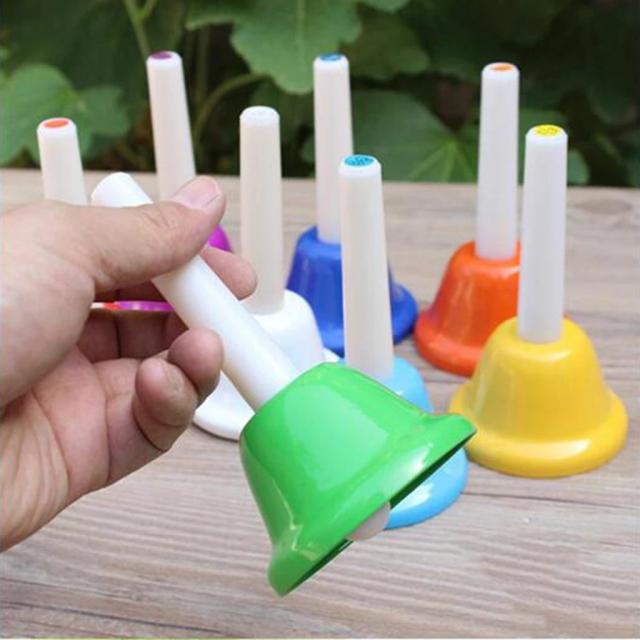 Sinos Diatônicos Infantis com 8 Notas - Brinquedo de Percussão Musical para Crianças