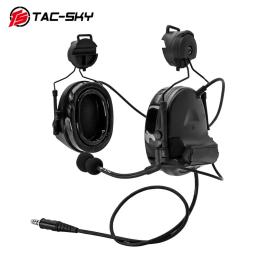 TAC-SKY capacete tático arco pista suporte fone de ouvido comtac ii silicone protetores de orelha caça redução ruído fone de ouvido bk - Image 2
