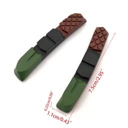 Par de pastilhas de freio para mountain bike, pastilhas de freio em forma de v, suporte de sapatos de freio, bloco durável, acessórios de bicicleta de estrada mtb, 1 par - Image 6