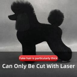 Animal de estimação simulação de cabelo apenas beleza falsa esteticista prática cão padrão poodle todo o corpo falso cabelo deve ser usado com esqueleto - Image 2